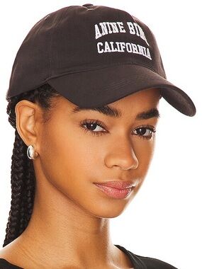 Anine Bing Jeremy Cotton 'California' Baseball Cap, Black